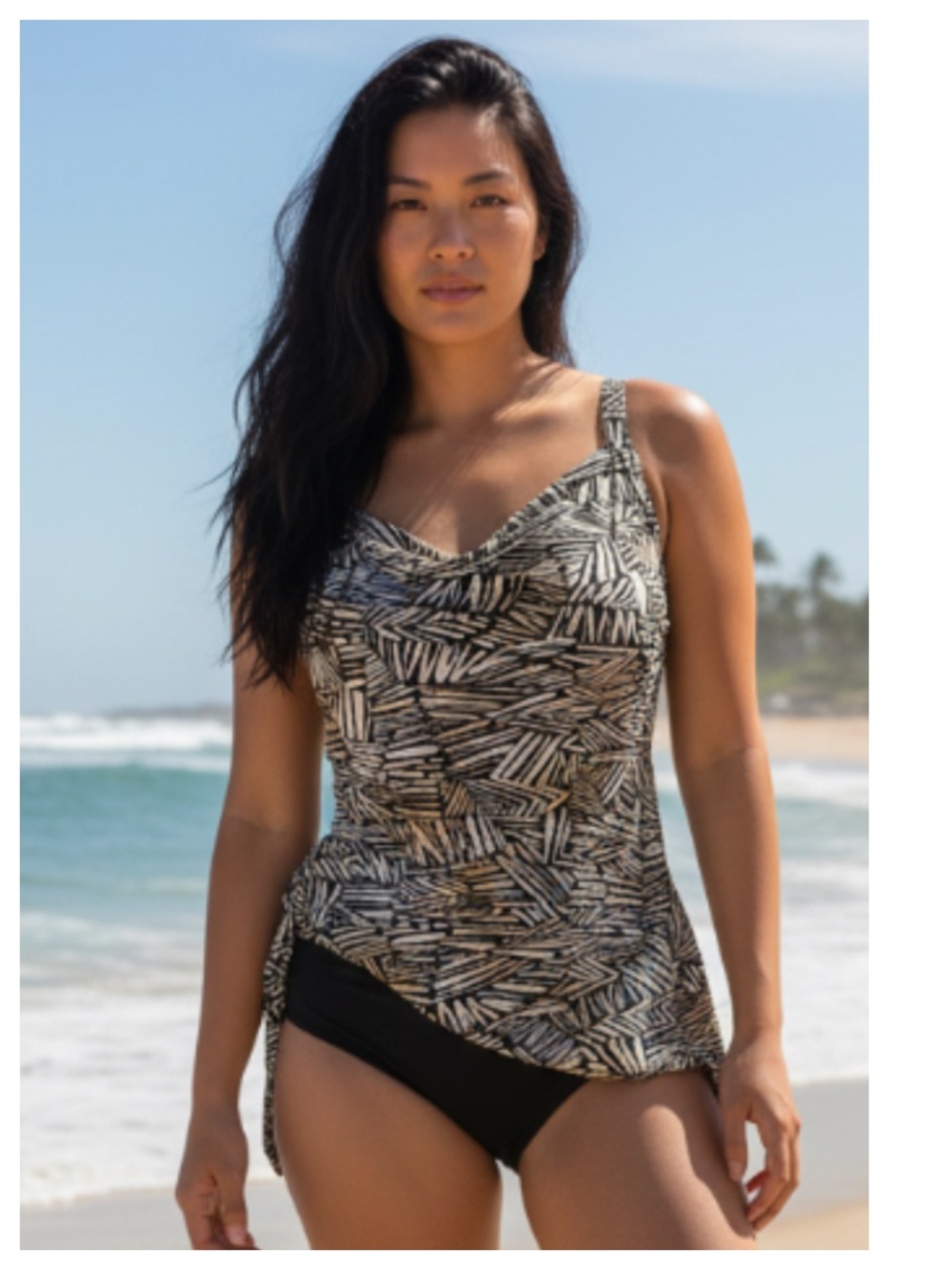 Croft & Barrow 2 pc. Swimsuit Tankini Bottoms 20W 2X 3X Brown Tan Cruise Beach